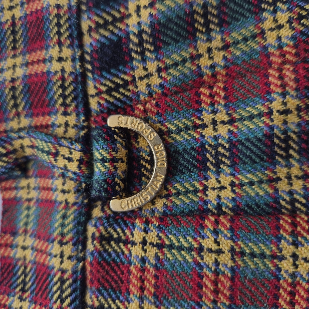 Christian Dior Sports Classic Plaid Pencil Skirt - Red/Green/Yellow - Picture 6 of 7